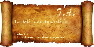 Tankóczi András névjegykártya